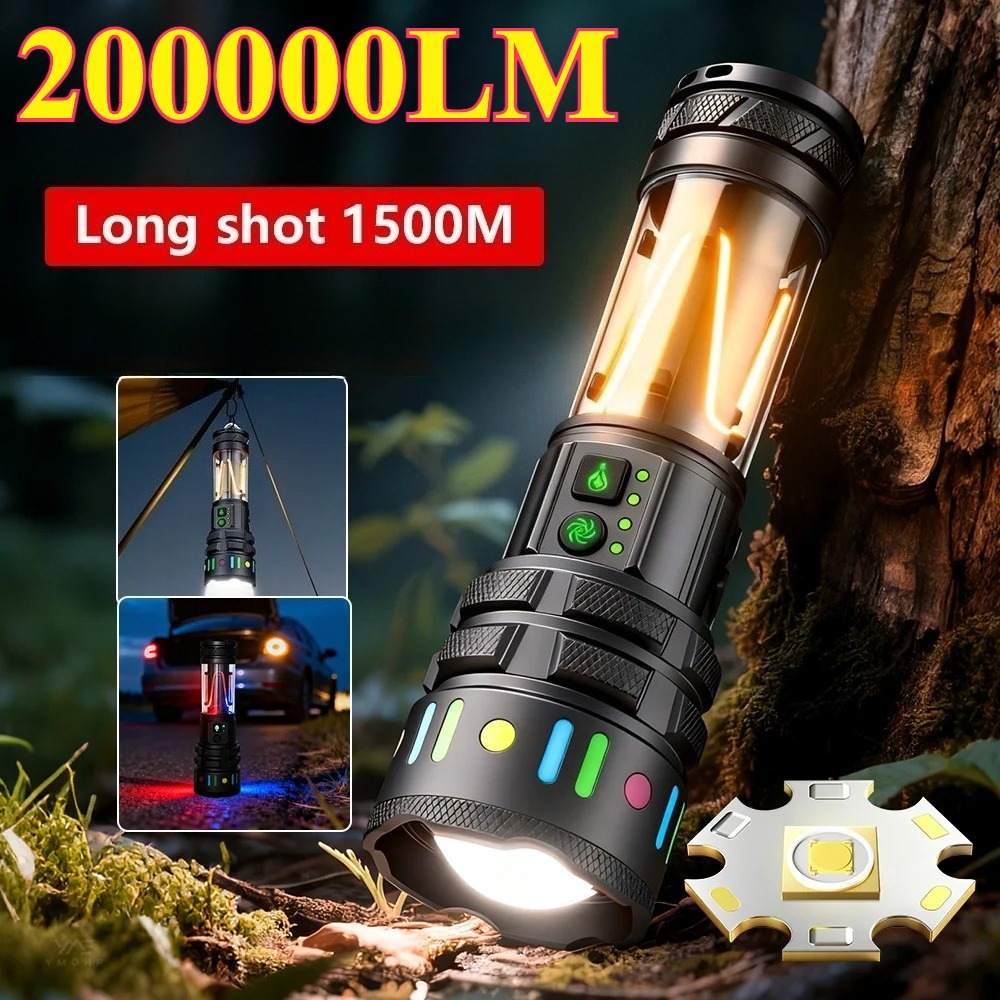 Outdoor Power Works - مصباح يدوي LED قوي فائق السطوع