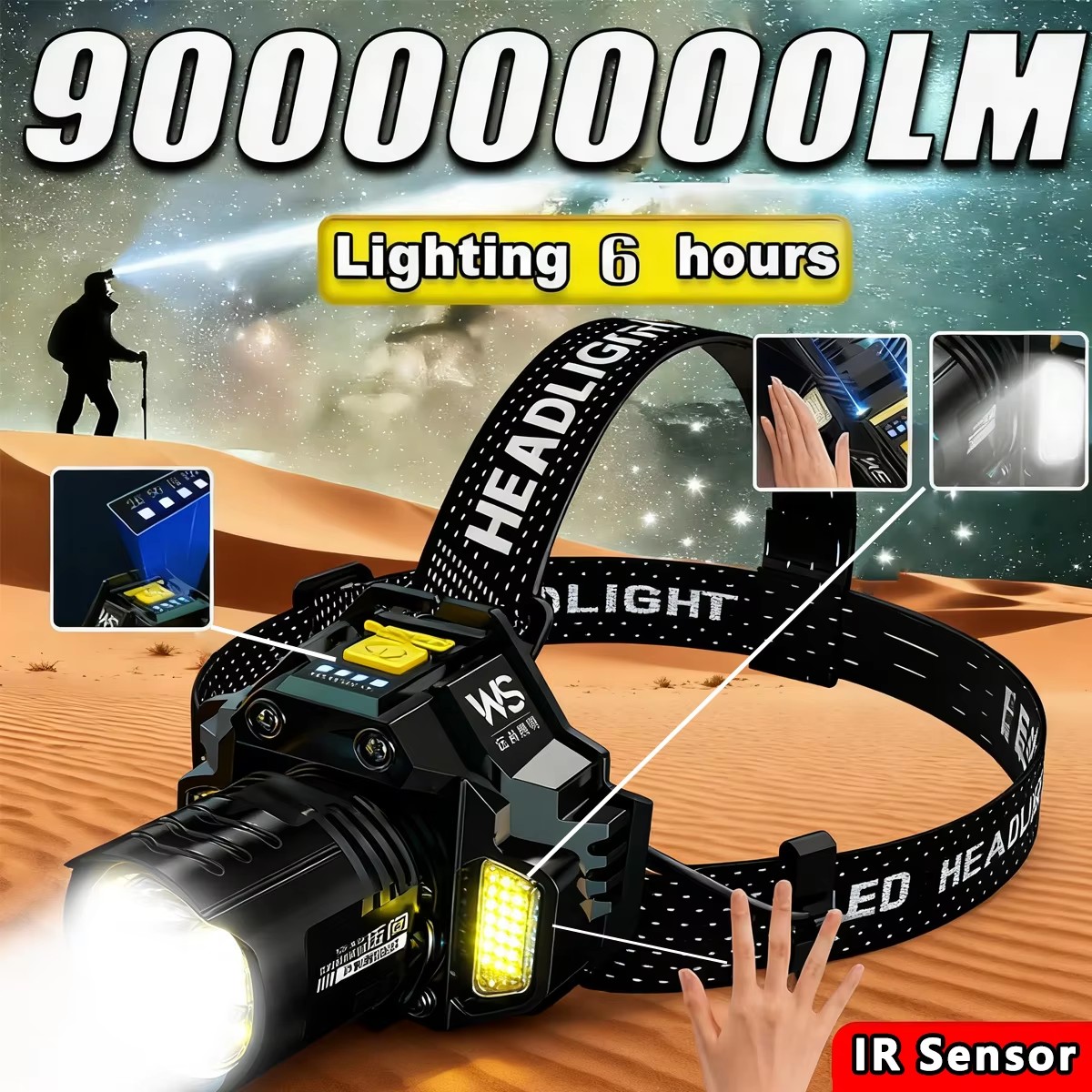 Outdoor Power Works - كشافات LED قوية قابلة لإعادة الشحن