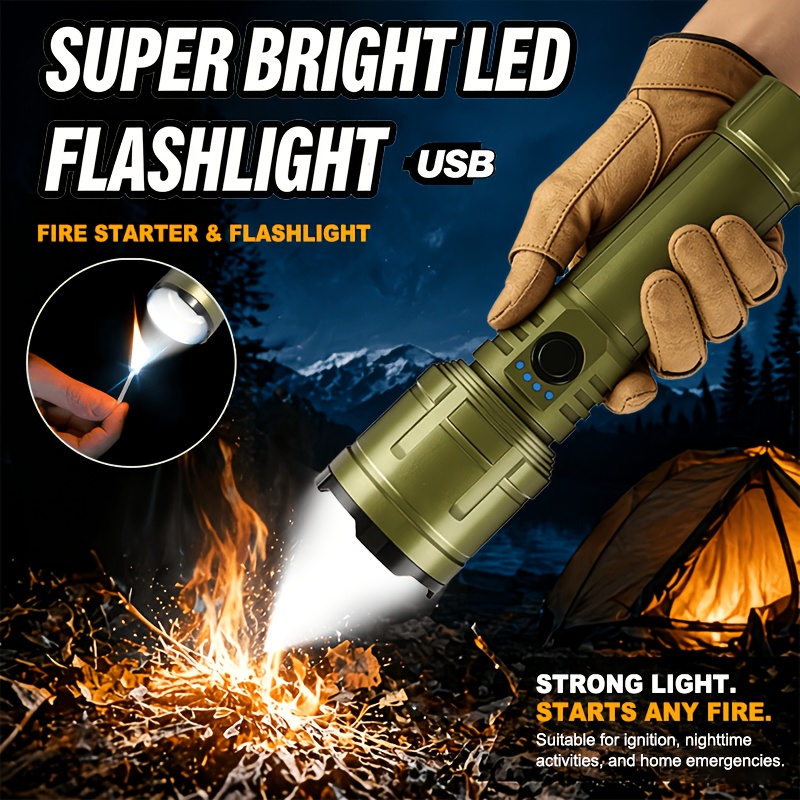 Outdoor Power Bank - مصباح يدوي مع ولاعة وبنك طاقة