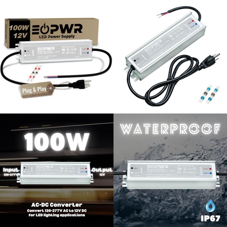 Outdoor Power Supply - محول طاقة LED مقاوم للماء IP67،