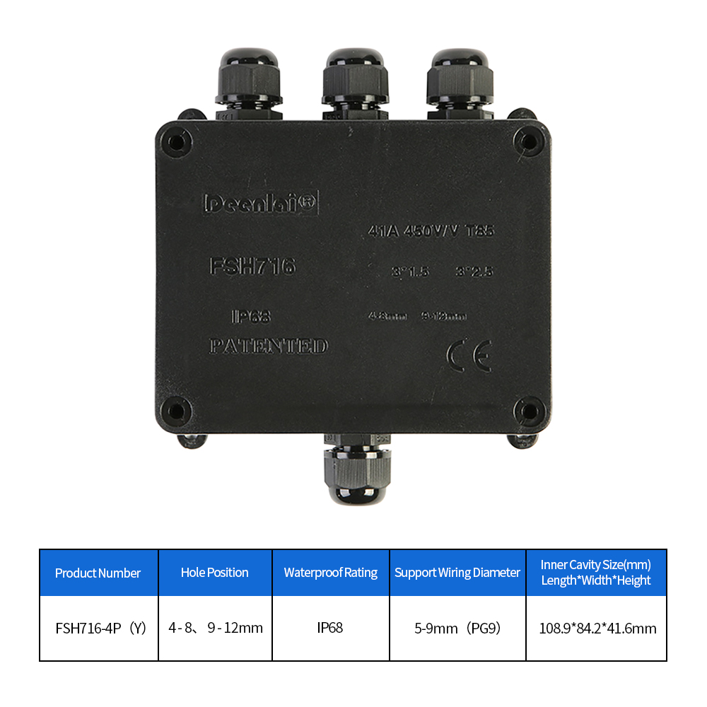 IP68 صندوق وصلات خارجي 4 طريقة - مراجعة Outdoor Power Cable Junction Box وسعره