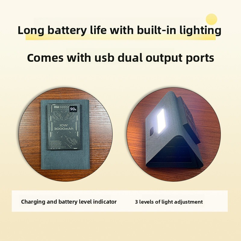 شاحن لوحة شمسية قابل للطي مع ب - مراجعة Outdoor Power Bank وسعره