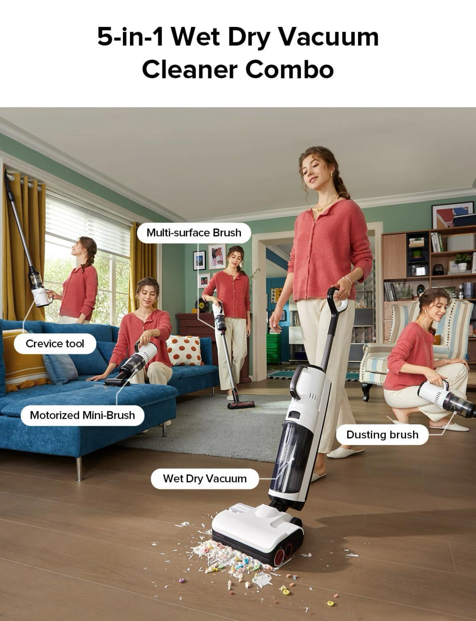 5 في 1 قوية 17000Pa خطوة واحدة - مراجعة Outdoor Power Mop وسعره