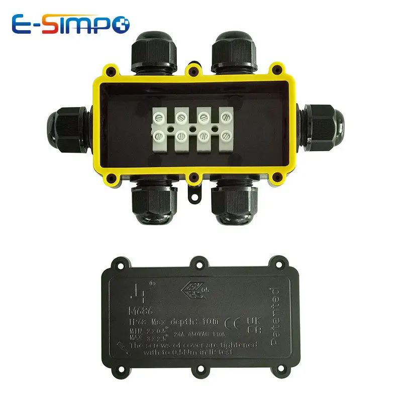 6Way 1IN5Out IP68 تحت الماء سل - مراجعة Outdoor Power Cable Junction Box وسعره