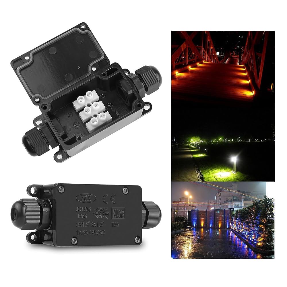 3 قطعة 2Way IP65 مقاوم للماء ص - مراجعة Outdoor Power Cable Junction Box وسعره