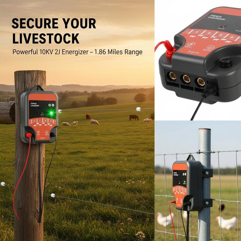 جهاز تحفيز المواشي بقوة 10 كيل - مراجعة Outdoor Power Supply وسعره